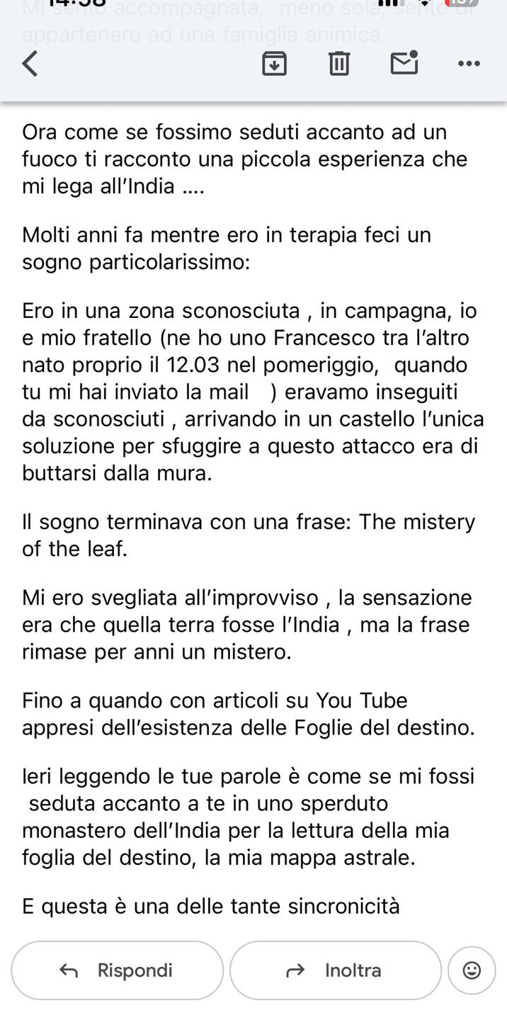 Testimonianza cliente 21 sulla carta astrale vedica di Alberto Riccio