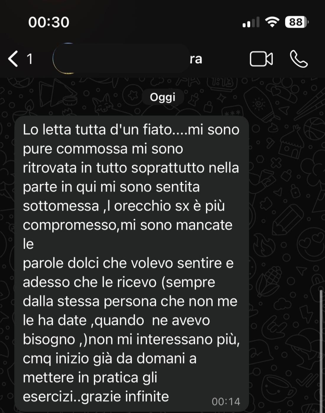 Testimonianza cliente 18 sulla carta astrale vedica di Alberto Riccio
