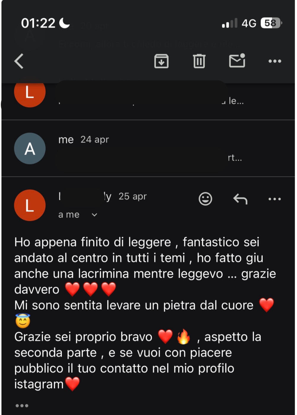 Testimonianza cliente 10 sulla carta astrale vedica di Alberto Riccio